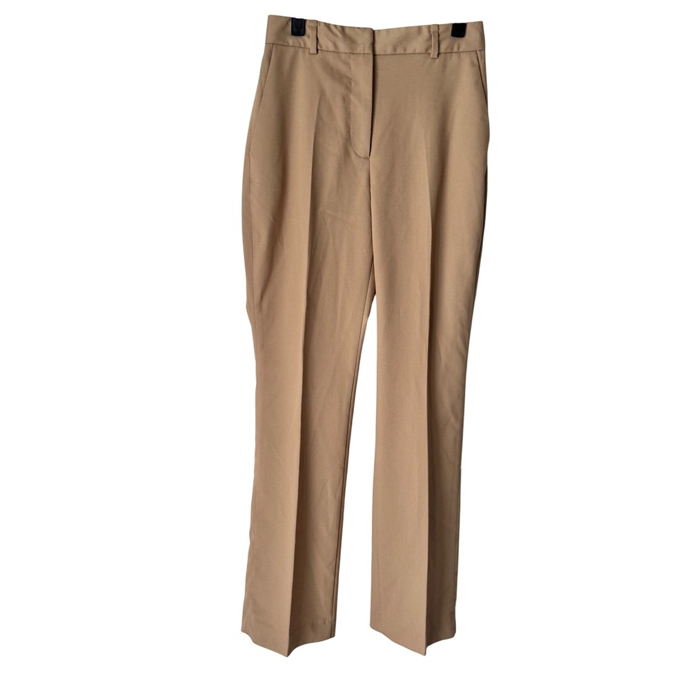 Zara Tan High Waisted Straight Leg Dress Pants Trousers NWT XS 2753/121/704